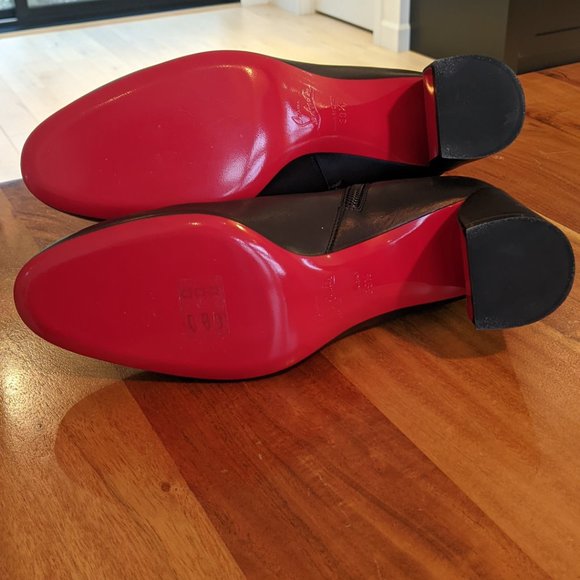 Christian Louboutin Black and Red Ankle Booties - Picture 7 of 8